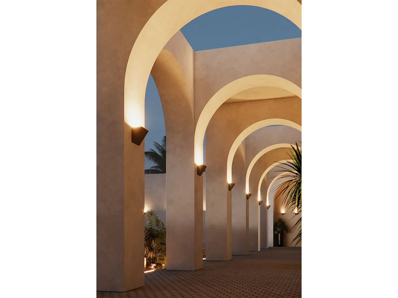 Mini Comet - Luminária de Parede LED 40x90mm Branco Fosco, 10/20W, Interruptor 2700K/3200K/4000K, Regulável por TRIAC, IP65 - Beneito & Faure