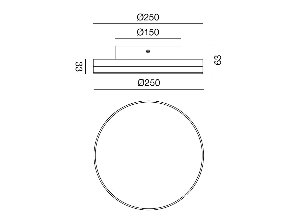 Plafonnier Rond Gpl362 En Aluminium Marron - 24W Led Cct Sélectionnable 3000K/4000K Ip65 - Gealuce Pour L'Extérieur