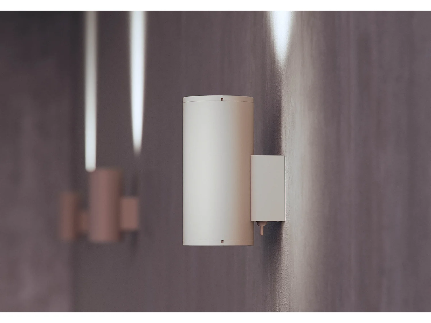 Luminária de Parede Dupla Sunset XL LED 32cm, 16W, com Interruptor, CCT 2700K/3200K/4000K, Acabamento Preto Mate, IP65 da Beneito & Faure