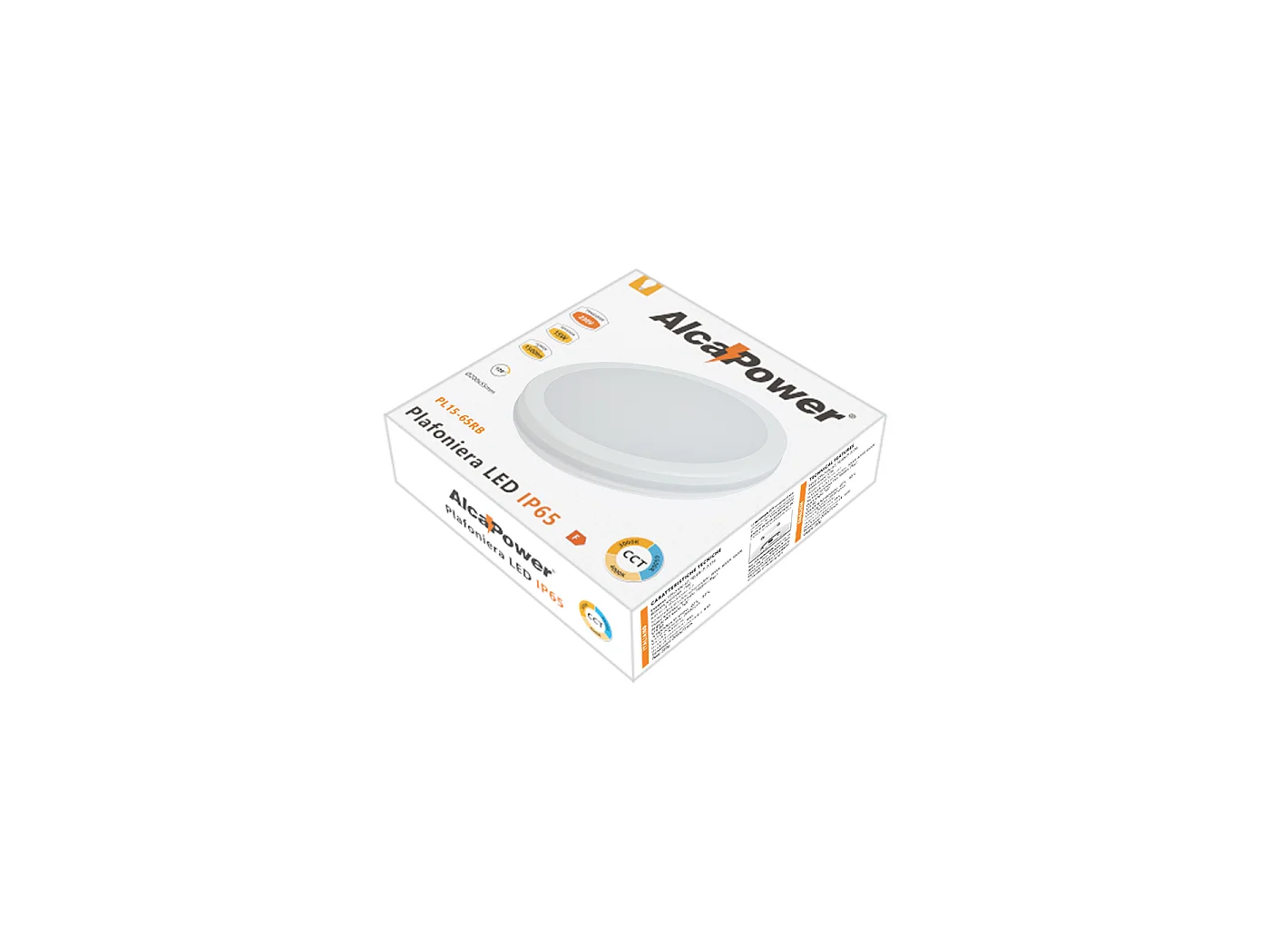 Plafonnier Led Rond Ip54 15W 1500Lm Blanc Cct Sélectionnable Résistant Chocs Ik08 Intérieur Extérieur 200Mm Éclairage Plafond Durable
