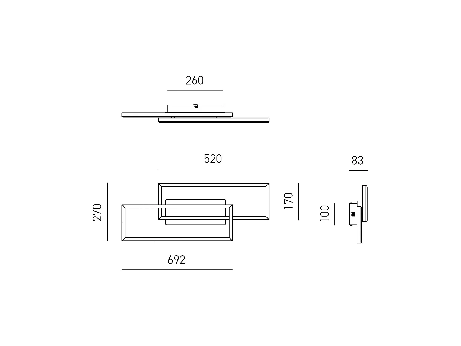 Applique Led Dyana A 40W 1662Lm 3000K En Aluminium Doré Brossé, Variable Avec Coupure De Phase, Lumière Directe - Gealuce