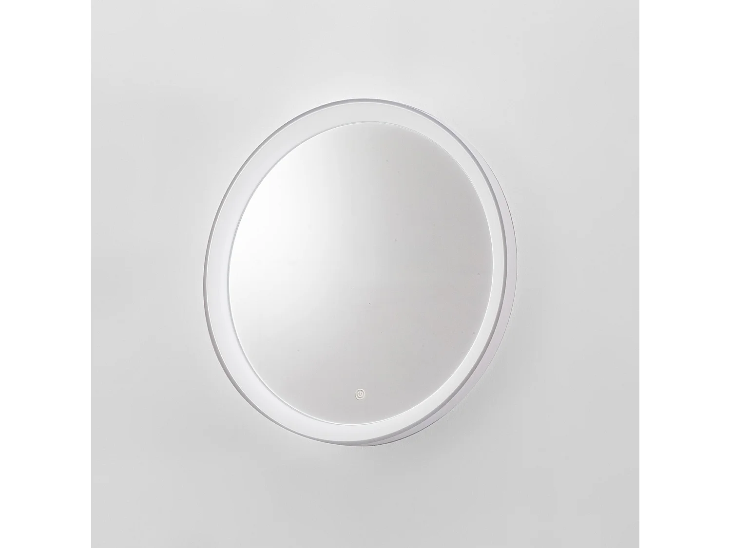 KRIZIA A/M - Luminária de parede LED dimerizável de 30 W, com espelho antiembaçante, (3000 K-4000 K) por toque, acabamento branco acetinado - Gealuce