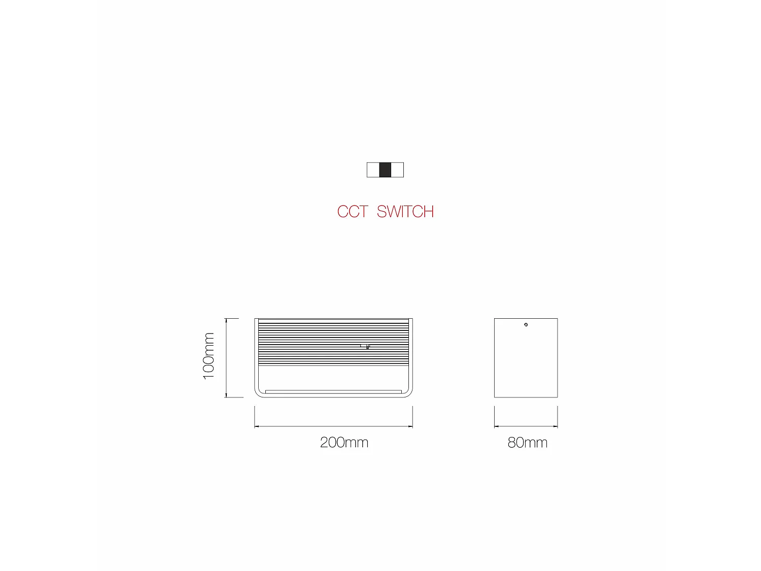 Mini Icon Wall 7W 120° Luminária LED de Interior com Tecnologia Switch, Temp. Cor 2700K/3000K/4000K, Acabamento Preto Fosco - Beneito & Faure