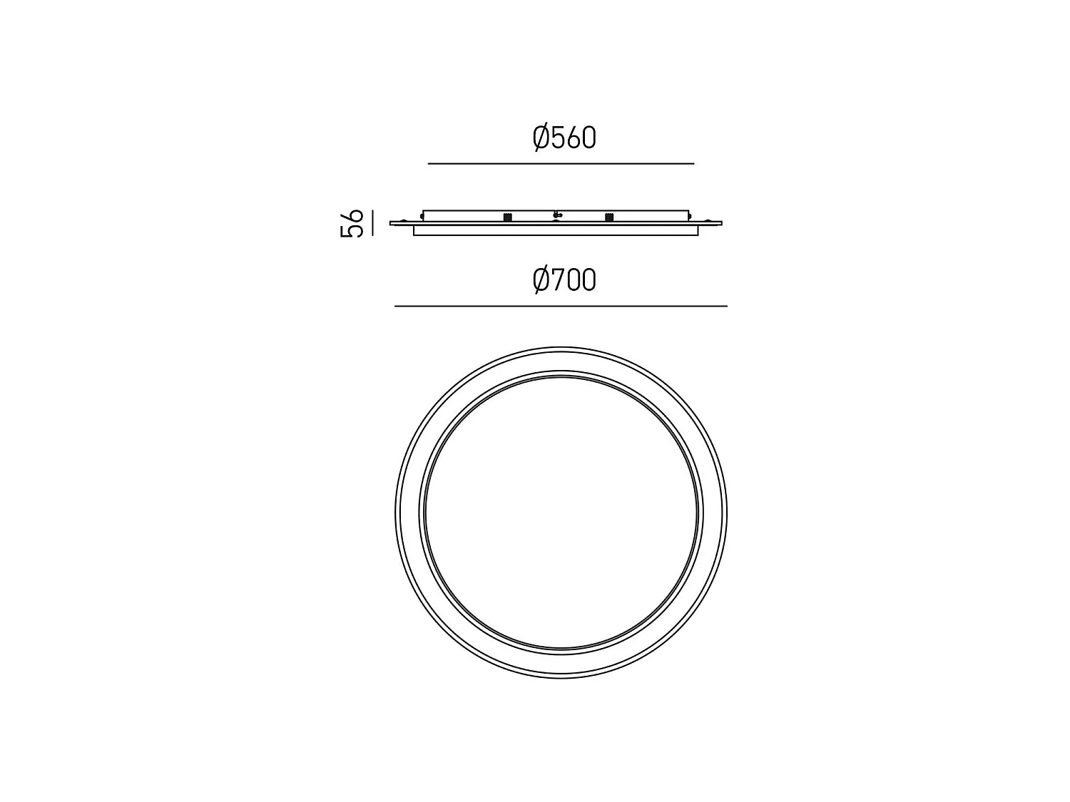 Plafonnier Led Dharma P/S Gealuce 65W 5554Lm 3000K Lumière Chaude, Cadre En Aluminium Blanc Et Diffuseur En Méthacrylate Opale, Ip20 - Gealuce