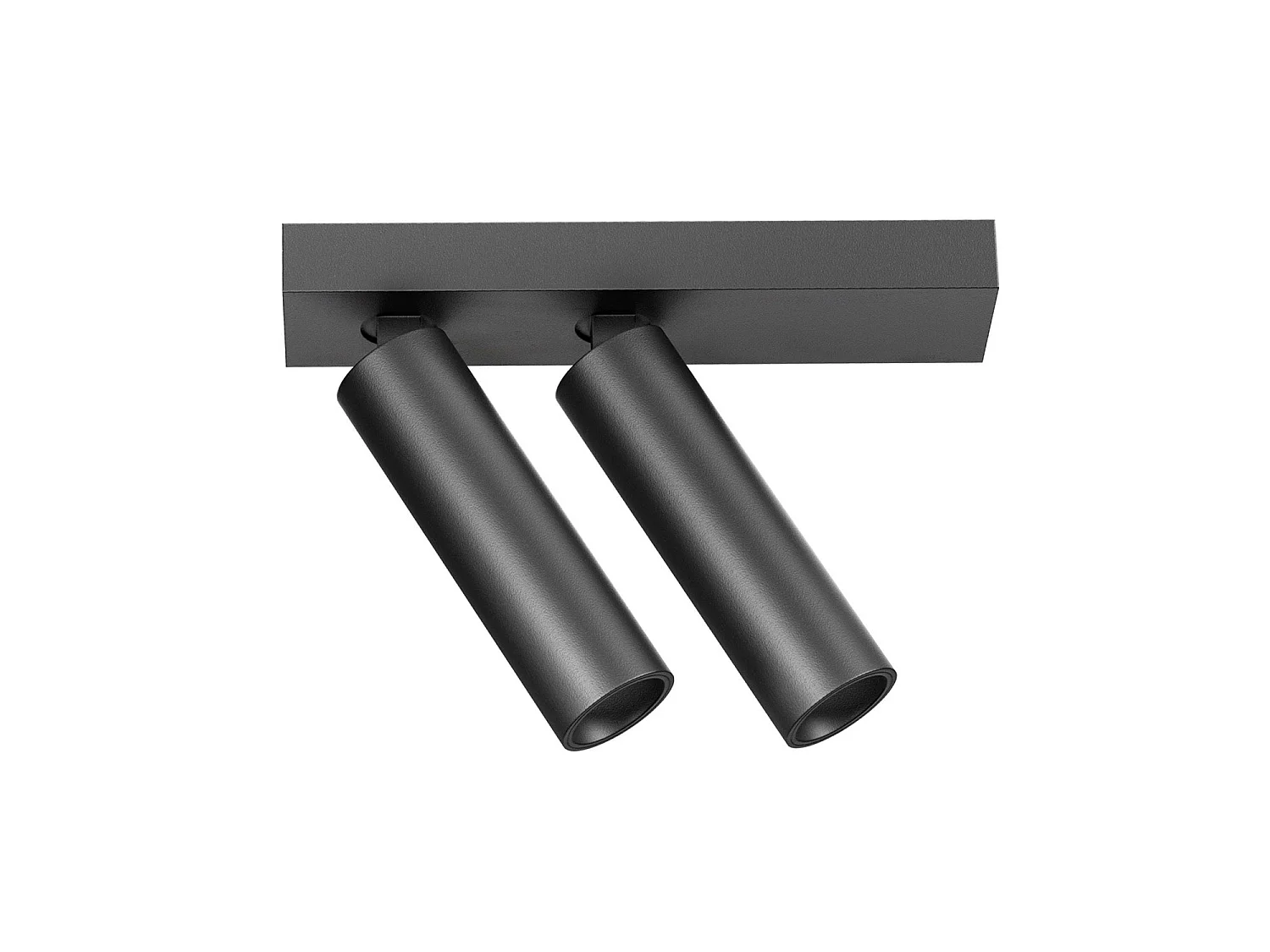 Verstellbare Doppel-Deckenleuchte GFA 14W LED 2700K 38° Abstrahlwinkel CRI>90 IP20 Satin Schwarz Aluminium - Gealuce
