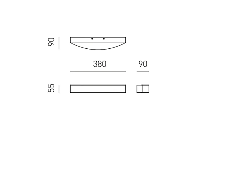 Applique Gap501C 20W 2107Lm 3000K Ip20 En Aluminium Blanc Satiné - Gealuce - Applique Led Double Émission Haute Puissance