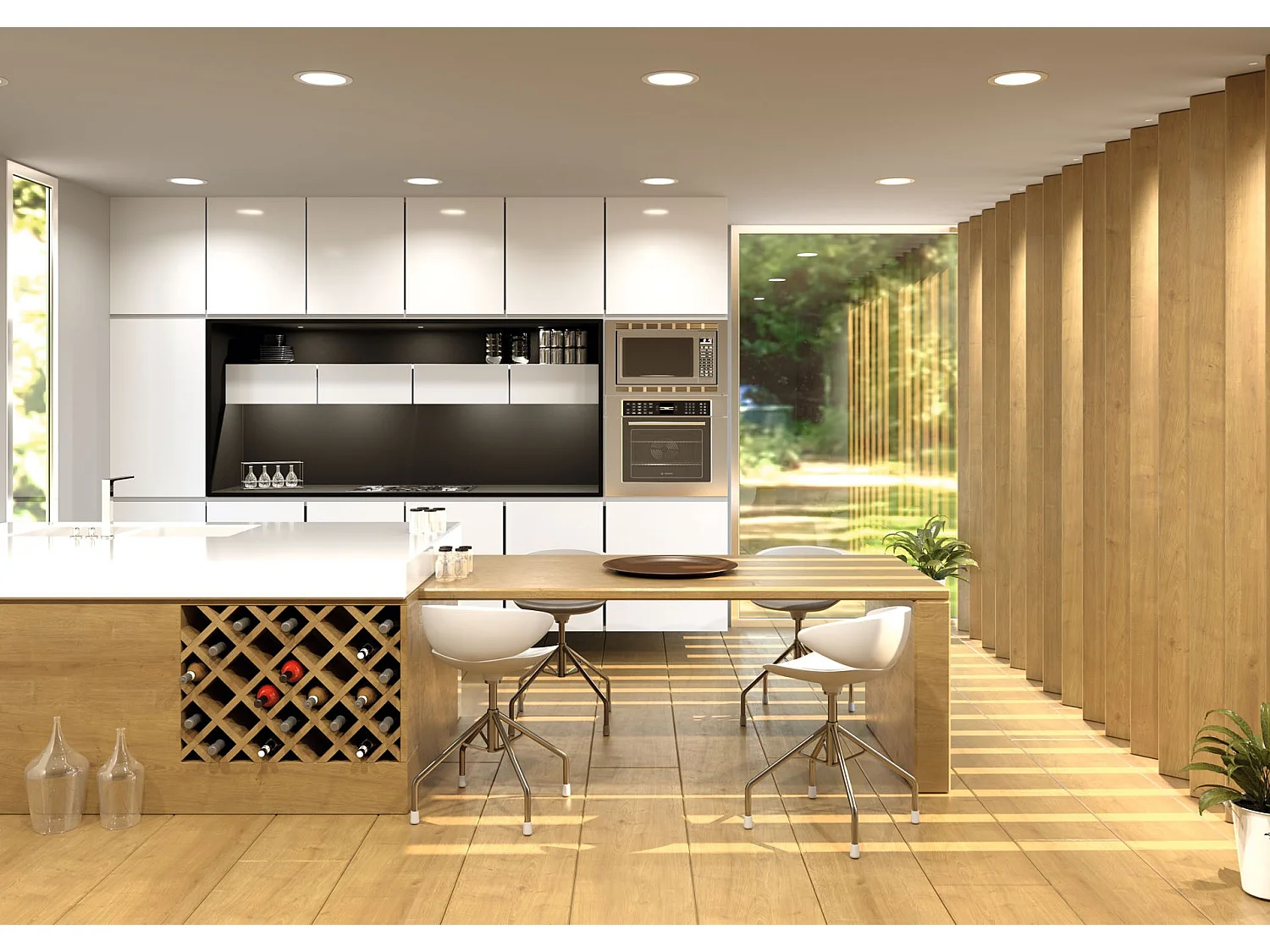 Luminária de embutir LED Thessis XL 35W 90º com interruptor CCT, 3000K/4000K/5000K, acabamento branco fosco, para uso interno - Beneito & Faure