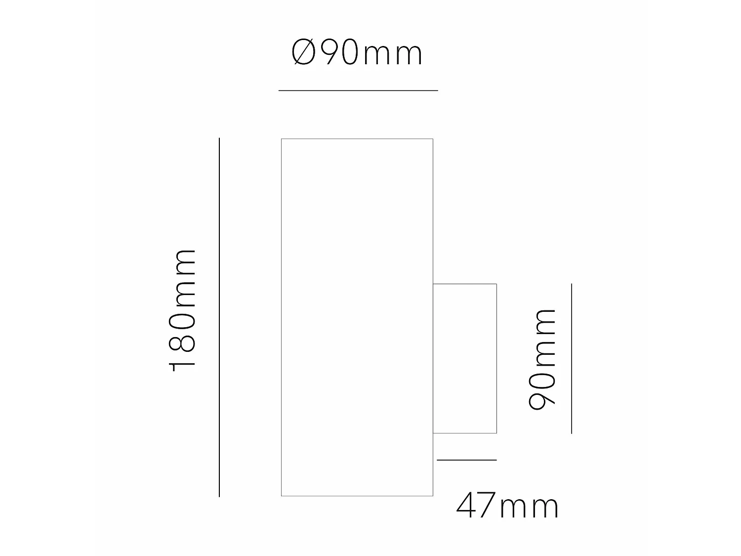 Aplique de parede LED Sunset XL 16W, interior e exterior, IP65, luz indireta, cor selecionável 2700K/3200K/4000K, preto - Beneito & Faure