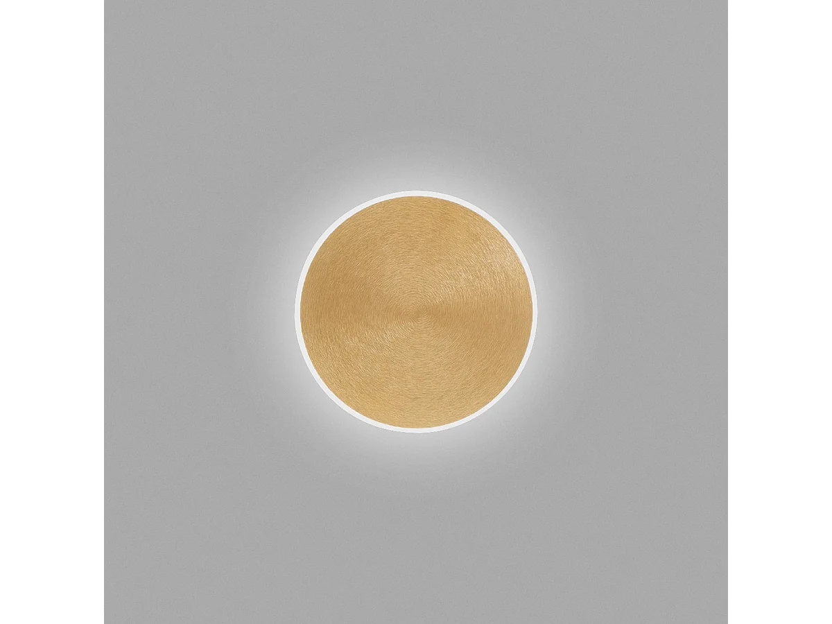 Applique Led Fortuna A/G Or Brossé 28W 2270Lm 3000K Dimmable Phase Cut+Push Méthacrylate Métal - Gea Luce
