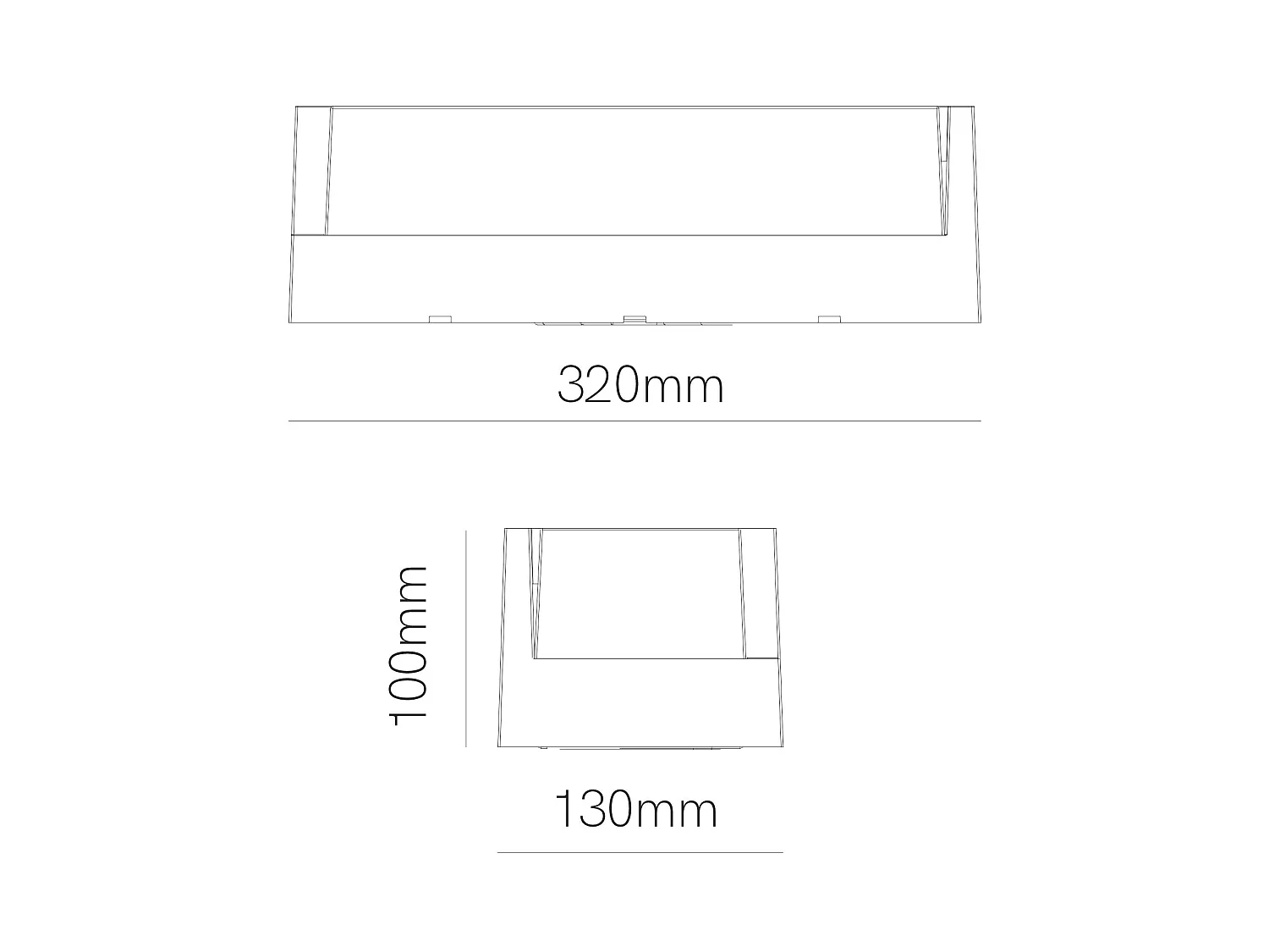 Luminária de parede exterior LED Blis 24W, retangular, preto mate, interruptor CCT 2700K/3200K/4000K, design Beneito & Faure - Iluminação Elite