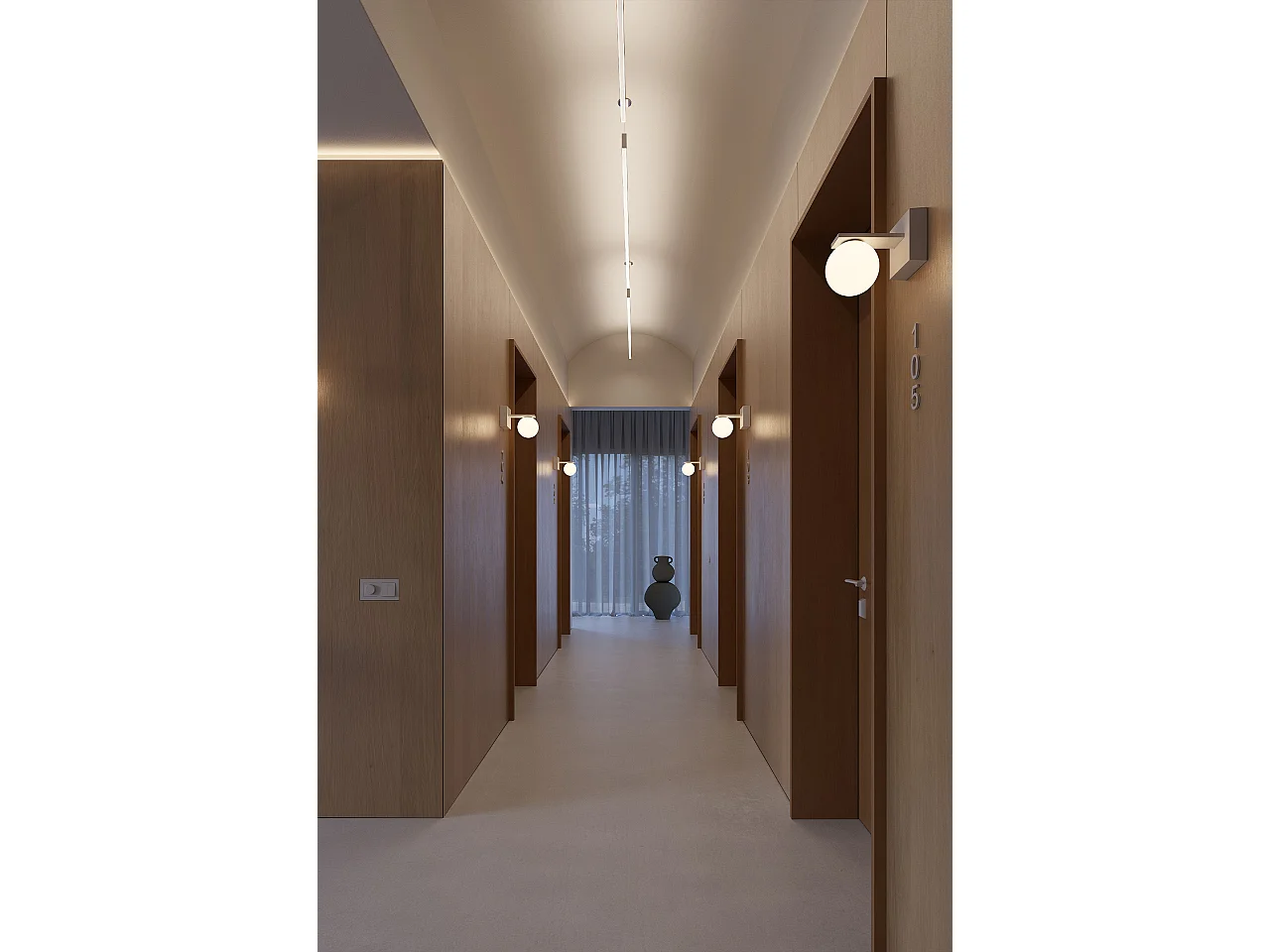 Luminária de parede LED externa Sphere Wall 9W IP54, iluminação 360°, 2700K branco fosco, IRC>90, design esférico moderno - Beneito & Faure