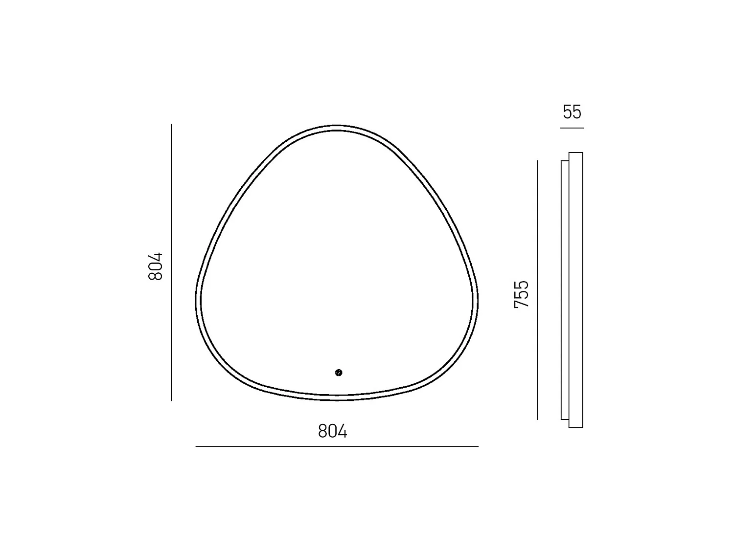 Luminária de parede espelhada Ecaris A/G com LED de 30W+5W, temperatura de 3000K - 4000K, dimerizável, alumínio preto acetinado - Gealuce