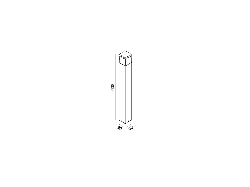 Borne Ges2023 Pour Éclairage Extérieur En Aluminium Marron, Raccord E27 Max 18W, Ip44, Diffuseur Opale - Gealuce
