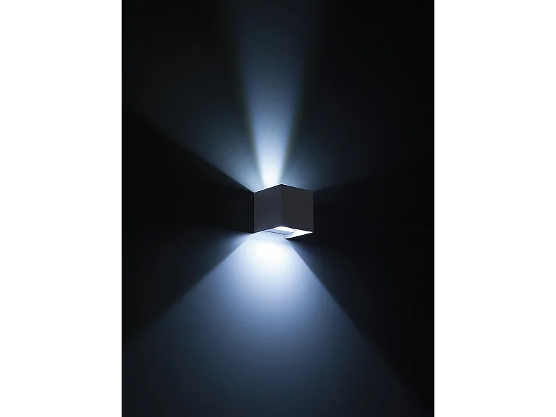GES1020 2x5W LED-Außenwandleuchte, wählbare Farbtemperatur 3000K/4000K/5500K, Schutzart IP65, Weiß - Gealuce
