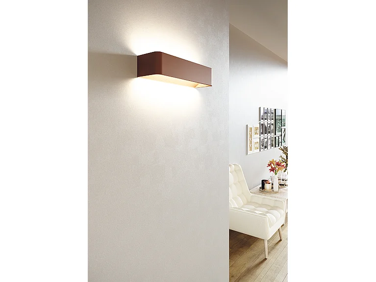 Luminária de parede LED Icon Wall 12W 120° CCT com interruptor 2700K/3200K/4000K Preto fosco - Iluminação indireta decorativa - Beneito & Faure