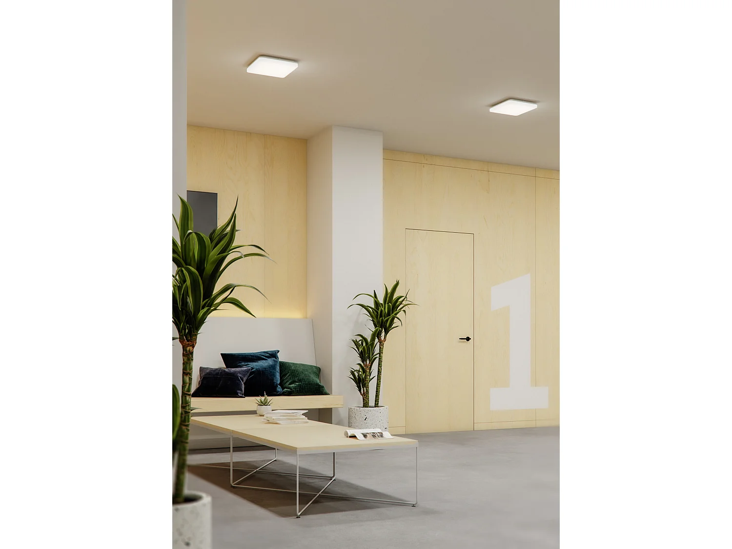 Mini Kora Sq Surface Spot Led Carré 20W Avec Interrupteur, Cct 2700K-4000K, Angle 120°, Ip40, Finition Blanc Mat Par Beneito & Faure.