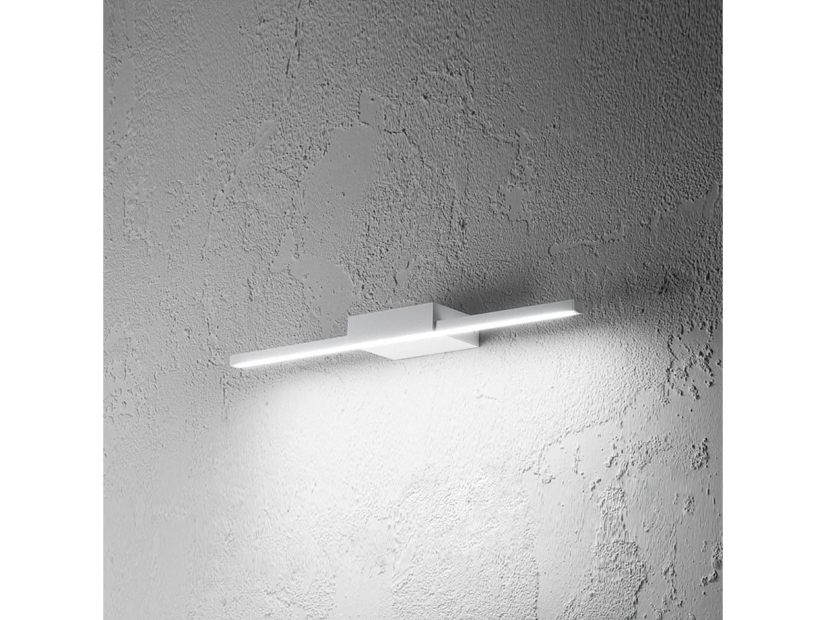 GAP492C 16W 1670lm 3000K IP44 Wandleuchte aus mattweißem Aluminium - Gealuce - Moderne LED-Wandleuchte für Innenräume mit indirektem Licht