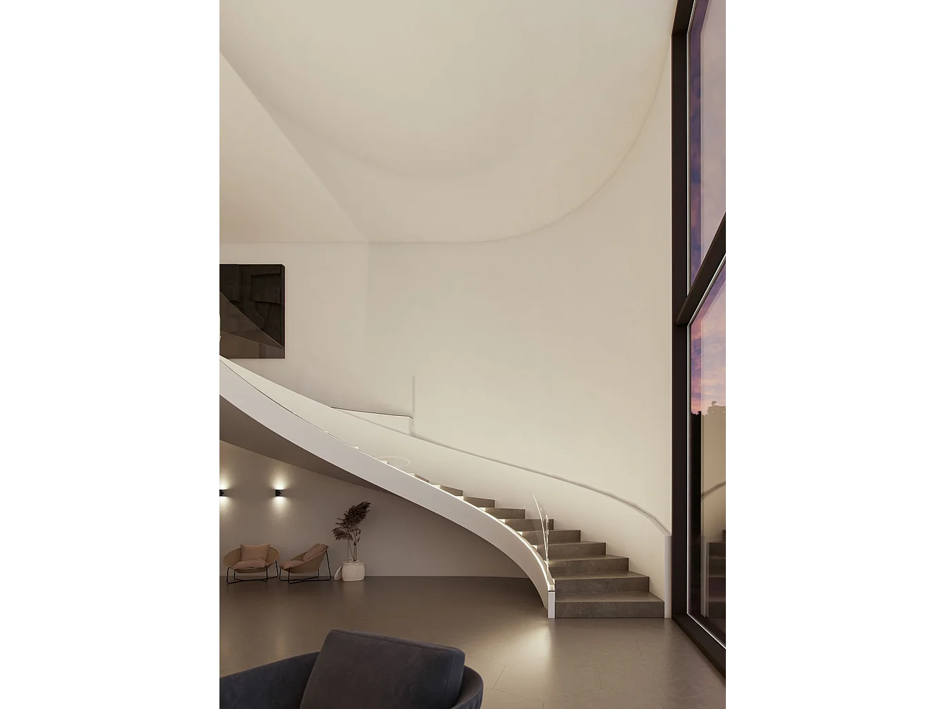 Luminária de parede cilíndrica LED GU10 de 38° com acabamento preto fosco, design moderno para iluminação de interiores - Beneito & Faure