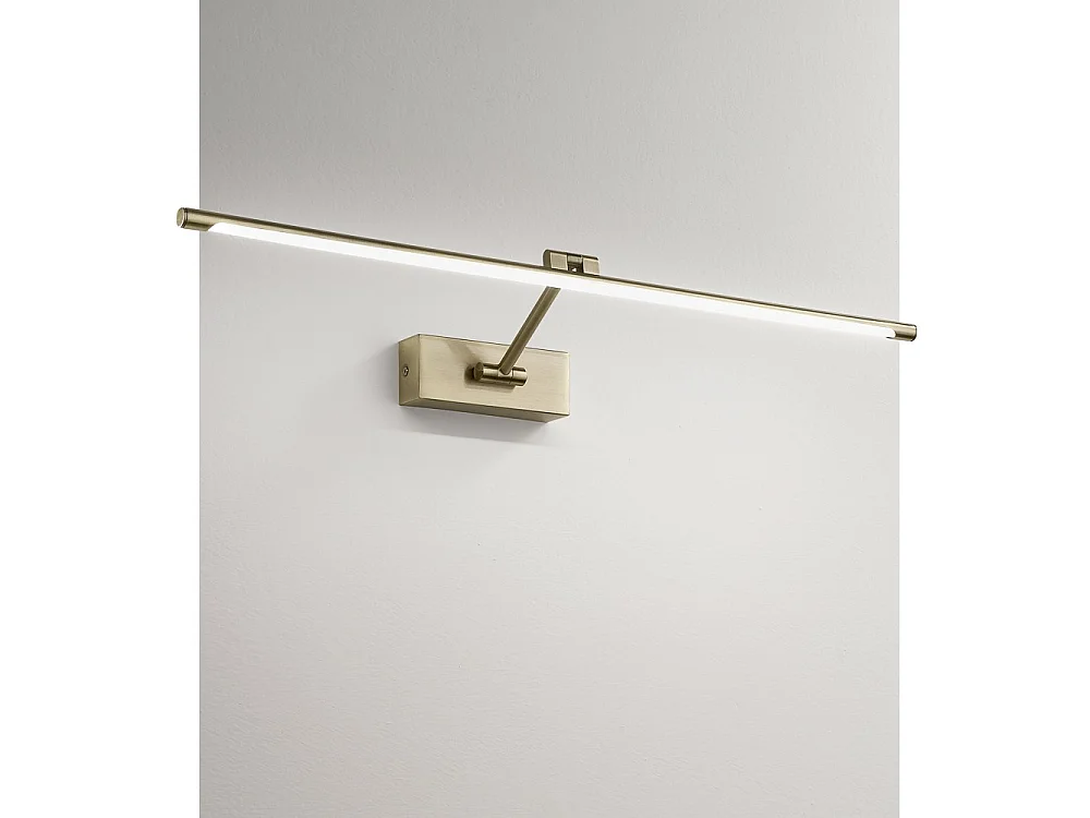 Luminária de parede Gealuce GAP443N em metal polido, LED 8W 4000K, luz indireta, difusor sintético, IP20, design moderno - Gealuce