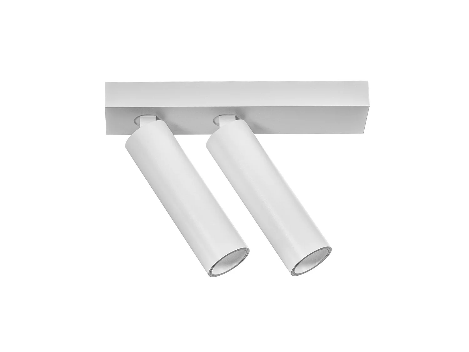 Verstellbare Doppel-Deckenleuchte GFA 14W LED 2700K 38° Abstrahlwinkel CRI>90 IP20 Satinweißes Aluminium - Gealuce