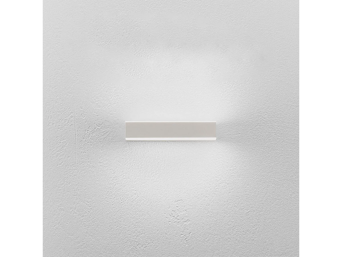 GAP510C 16W 1778lm 3000K IP20 Wandleuchte in satiniertem, weißem Aluminium - Gealuce - Moderne LED-Wandleuchte mit Doppelstrahl