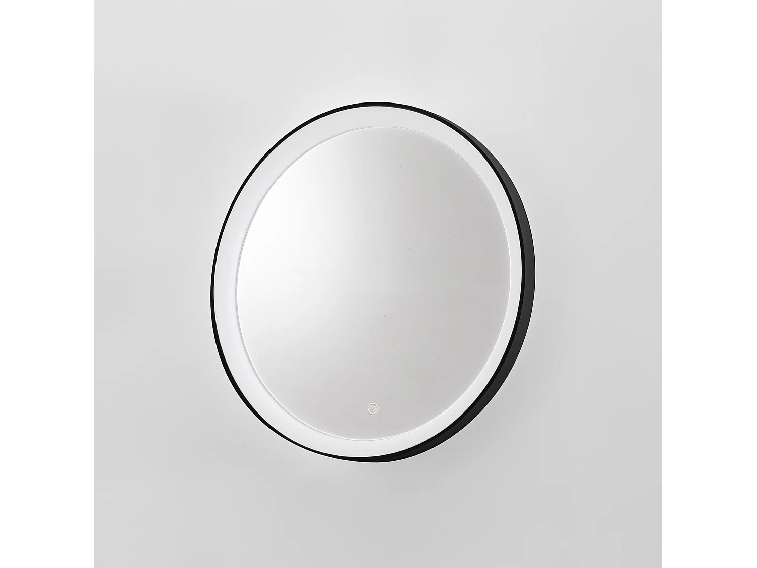 KRIZIA A/M - Luminária de parede LED dimerizável de 30 W com espelho antiembaçante, (3000 K-4000 K) por toque, acabamento preto acetinado - Gealuce