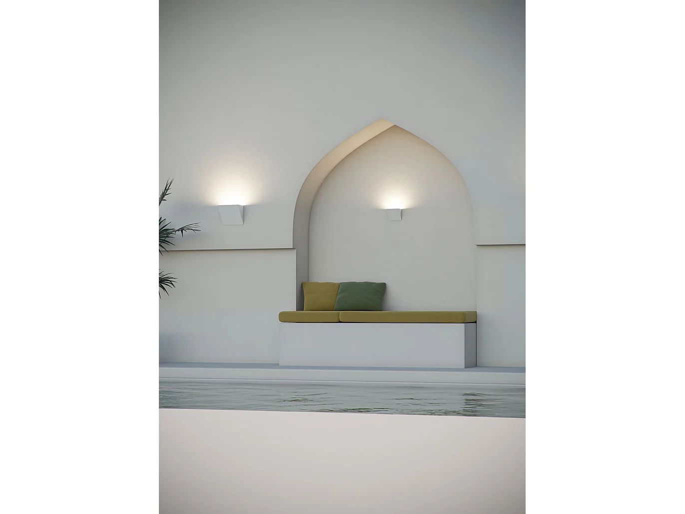 Luminária de parede LED Comet Power Switch 40x90mm Corten, 10/20W, dimerizável por Triac, 2700K-4000K, IP65 - Beneito & Faure