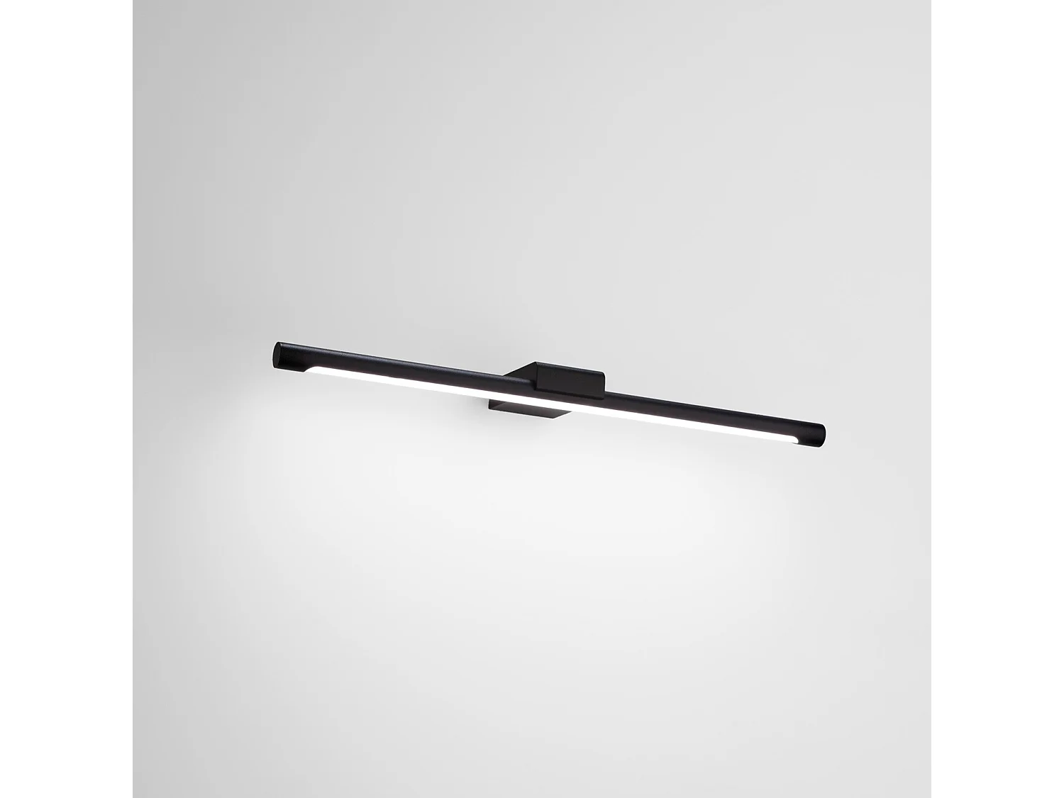 Luminária de parede LED indireta GAP 18W 1800lm 3000K em alumínio preto fosco IP44, dimerizável - Gealuce