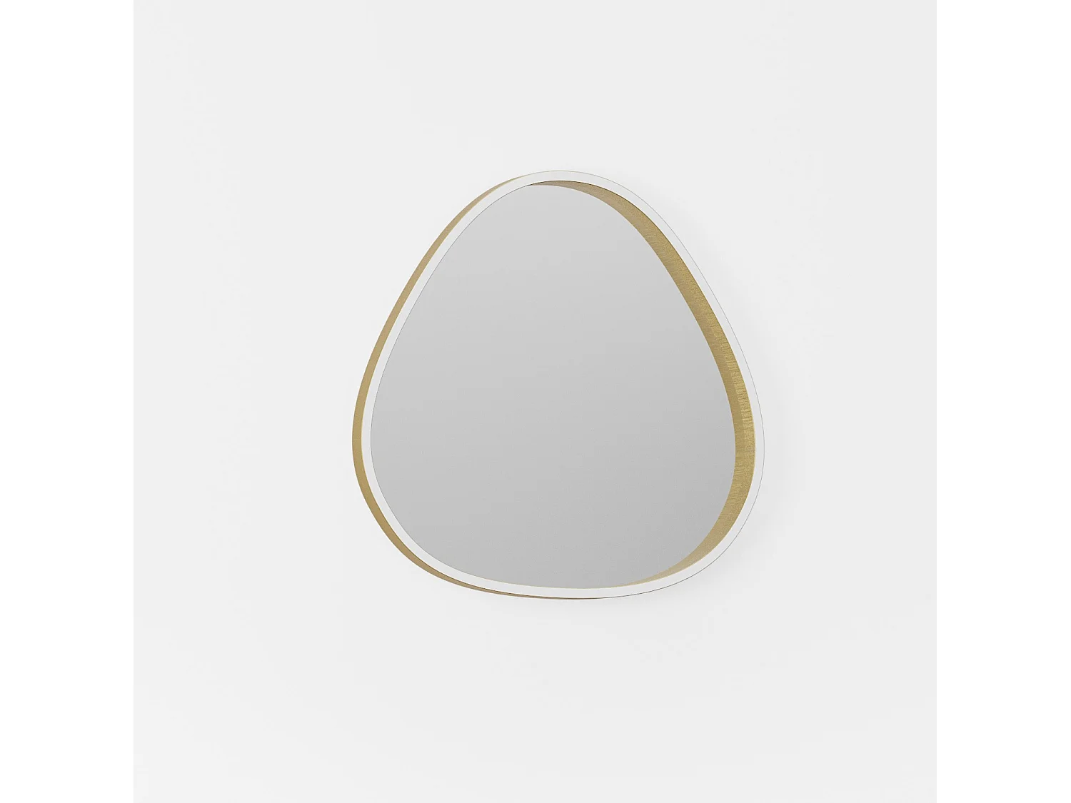 Applique Led Ecaris A/P 30W Double Emission Avec Miroir Anti-Buée Et Tactile Cct 3000K/4000K Finition Or Brossé - Gealuce