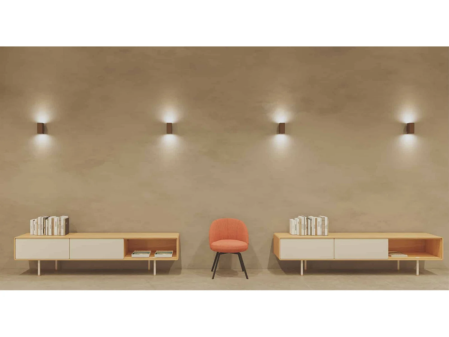 Luminária de parede LED Zio Wall, preto mate, ângulo de 38°, para lâmpada GU10 de 50mm, design moderno para iluminação interior - Beneito & Faure