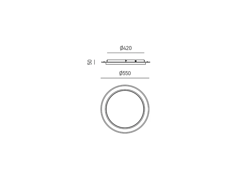 Dharma P/G Gealuce LED-Deckenleuchte 49 W 3300 lm 3000 K warmweißes Licht, weißer Aluminiumrahmen und Diffusor aus Opalmethacrylat, IP20 - Gealuce