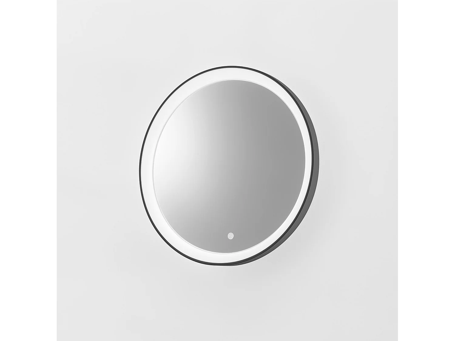 KRIZIA A/P - Luminária de parede LED dimerizável de 25 W com espelho antiembaçante, controle por toque, 3000K - 4000K, preto acetinado - Gealuce