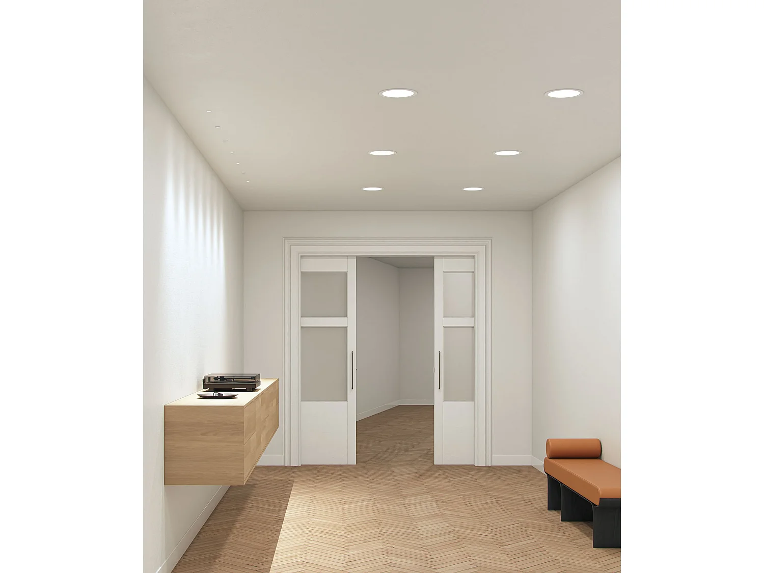 Spot Encastré Led Air Recessed 22 W 100° Avec Technologie De Commutation Cct 2700 K/3200 K/4000 K, Finition Blanc Mat - Beneito & Faure