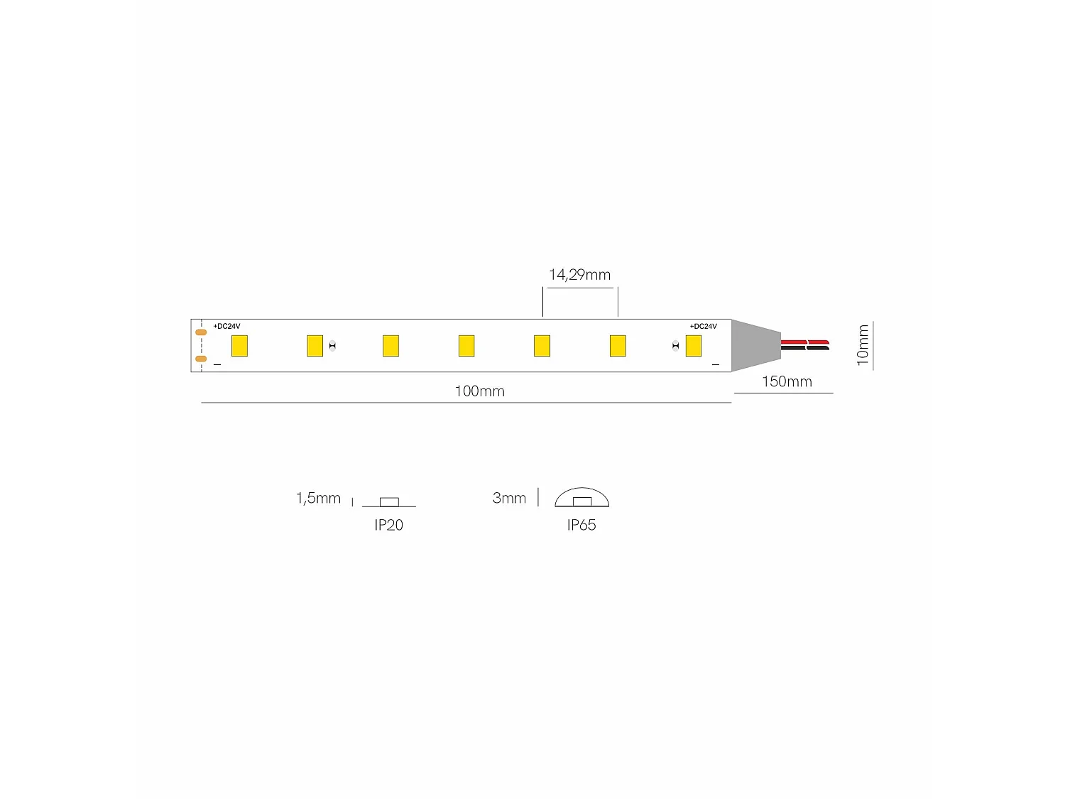 Professional LED Strip 25 meters 24V 4.8W/m 3000K Warm Light IP20 for Ambient Lighting and Interior Design with High Energy Efficiency