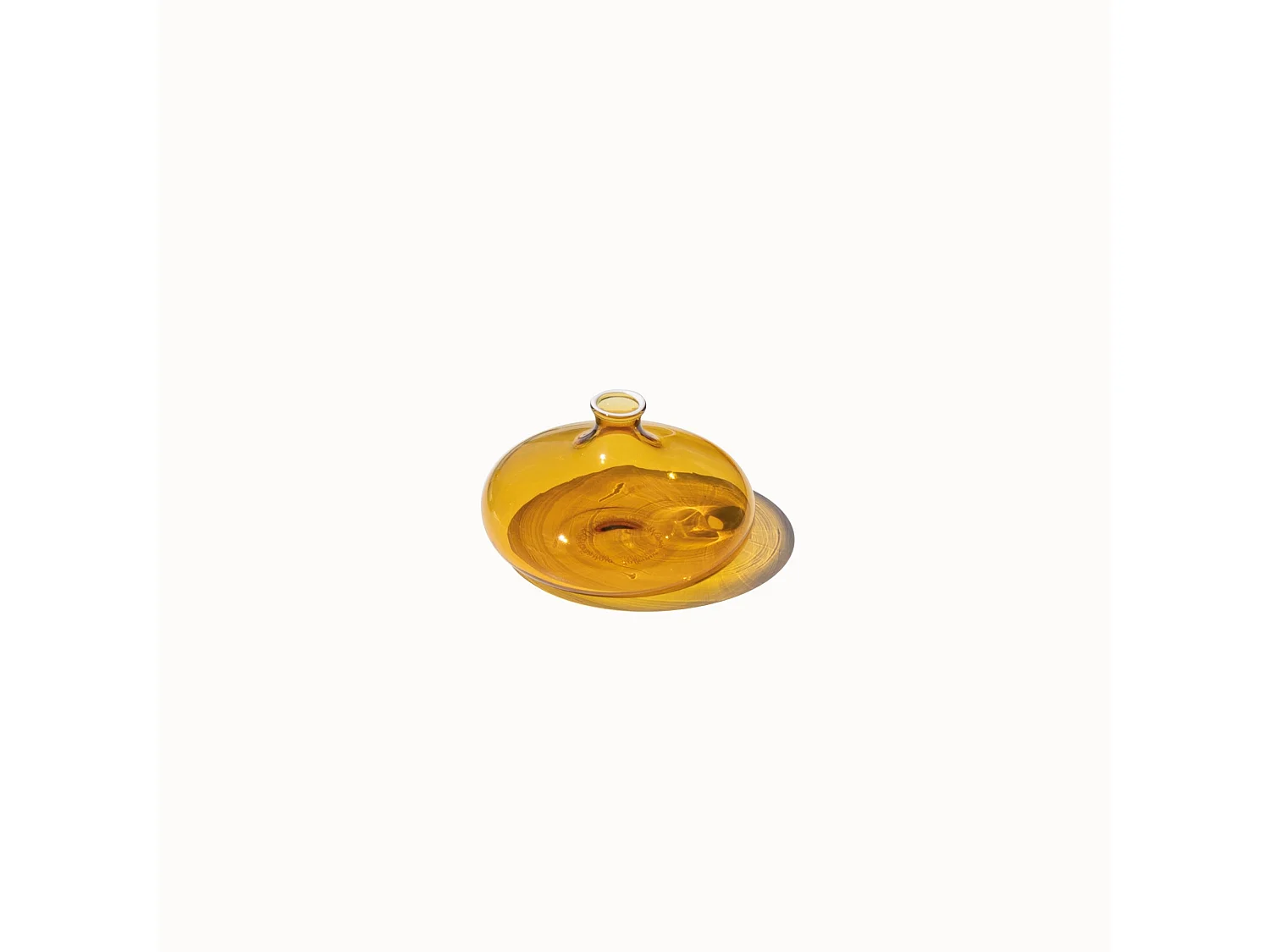 Petit Vase Artisanal "Une Fleur" 19 Cl En Verre Borosilicate Soufflé À La Main Couleur Jaune Or Idéal Pour Compositions Florales Et Décoration