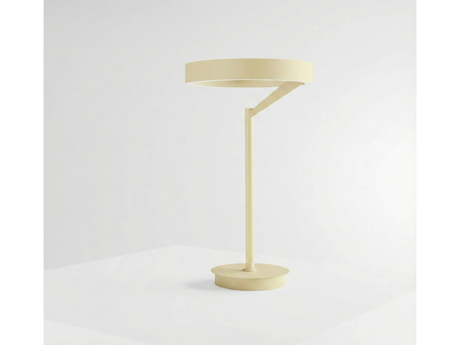 Criseide L Nieuwe Beige Tafellamp - 30W LED Dubbele Lichtuitstraling 1400lm 3000K Drukknopdimbaar Aluminium - Gea Luce