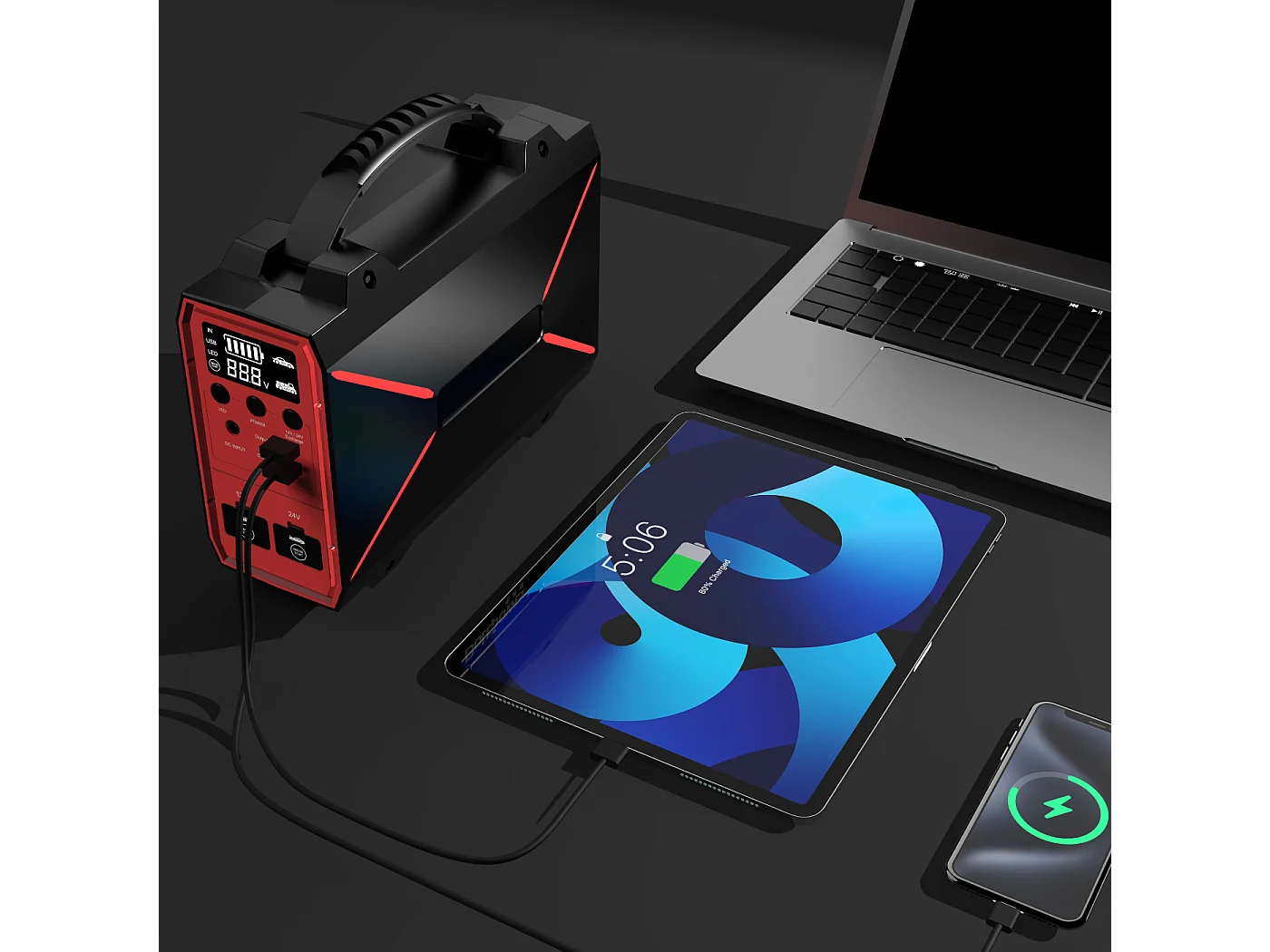 Alcapower Professionele Jumpstarter 12-24V 4000A met 42000mAh Powerbank en Geïntegreerde LED-zaklamp voor Zware en Lichte Voertuigen