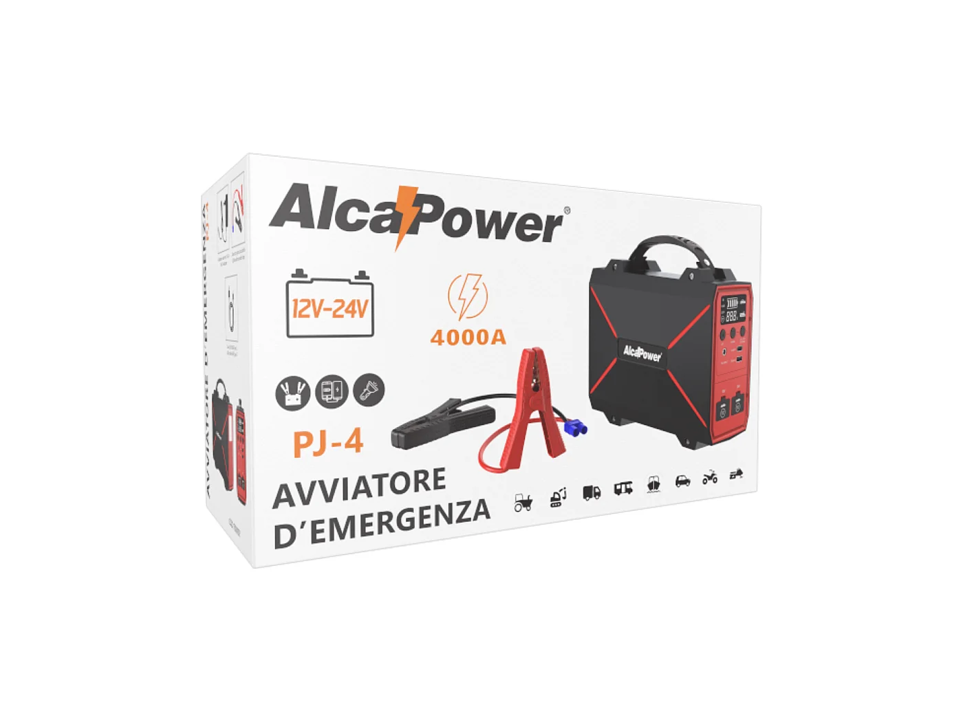 Alcapower Professionele Jumpstarter 12-24V 4000A met 42000mAh Powerbank en Geïntegreerde LED-zaklamp voor Zware en Lichte Voertuigen