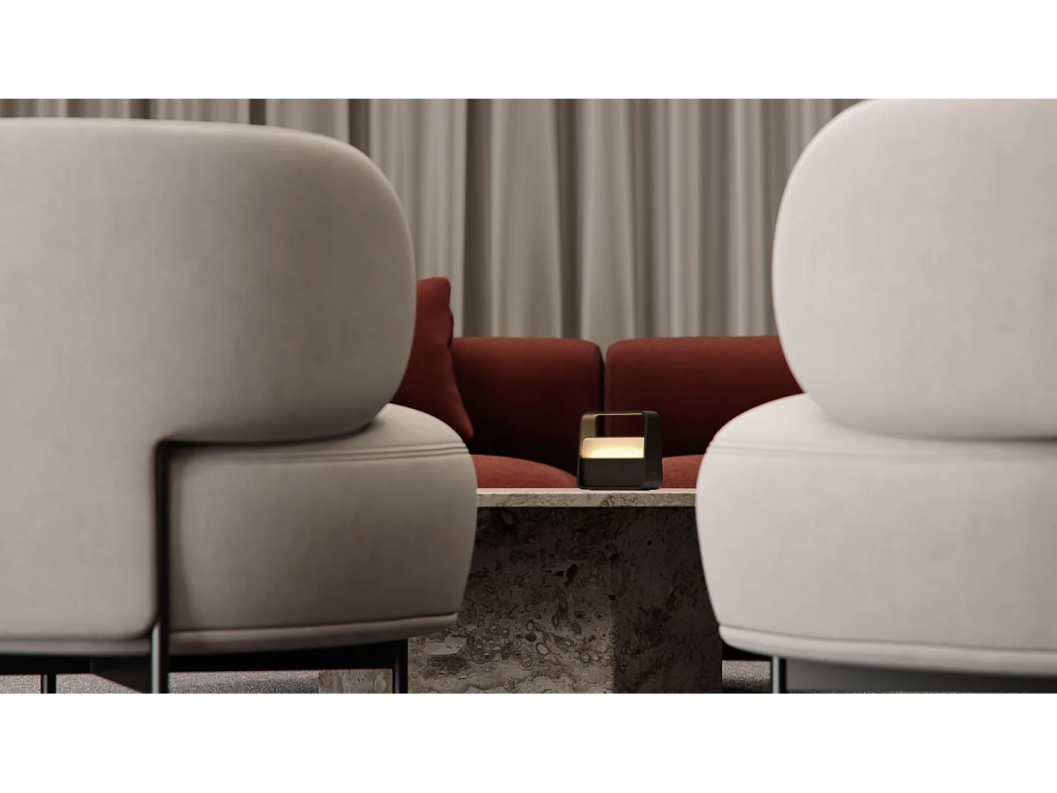 Draagbare tafellamp 2W 180º dimbare LED 3000K matzwart, 3,5 uur batterijduur, elegant ontwerp IP20 - Beneito & Faure