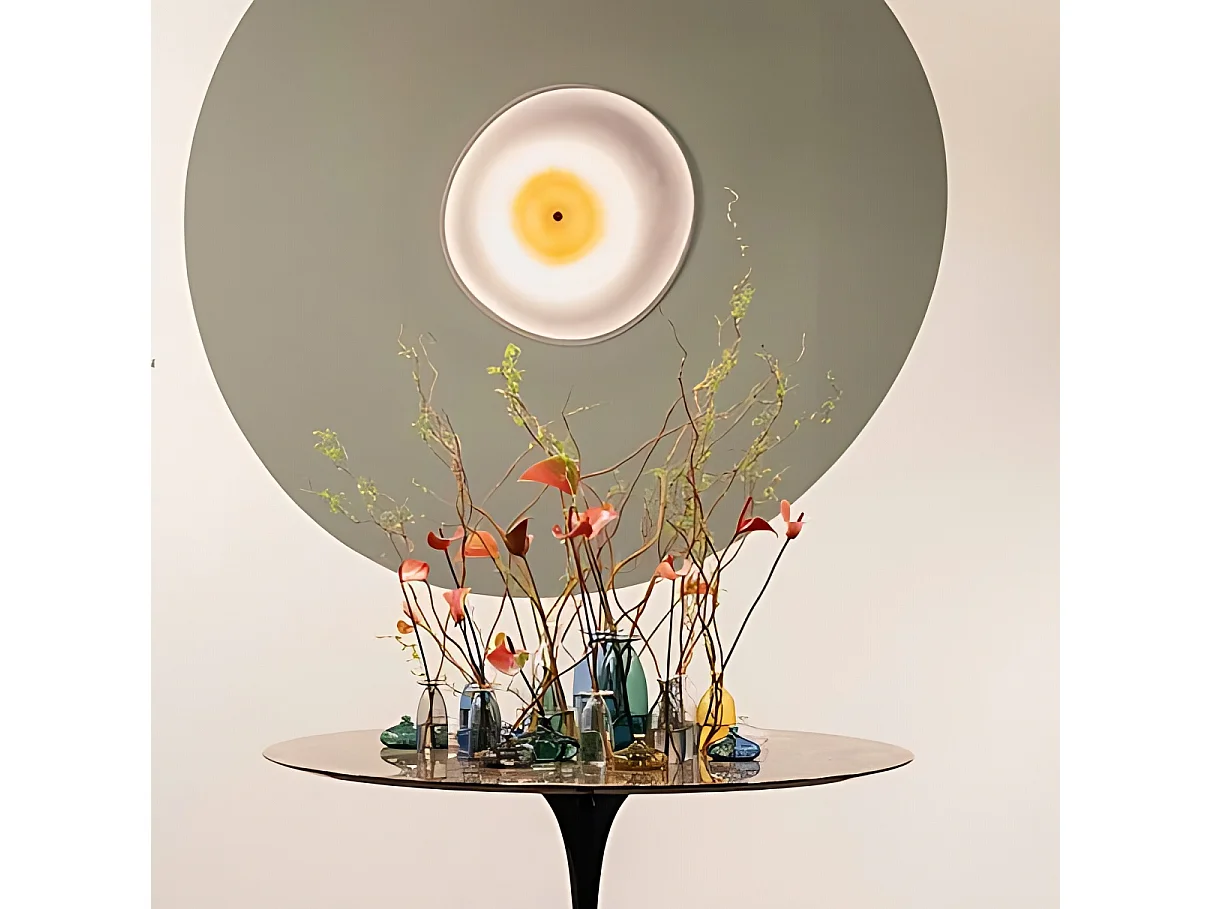 Vasetto Un Fiore in vetro borosilicato soffiato a mano, design elegante bluino, capacità 19 cl, ideale come complemento d'arredo decorativo per casa