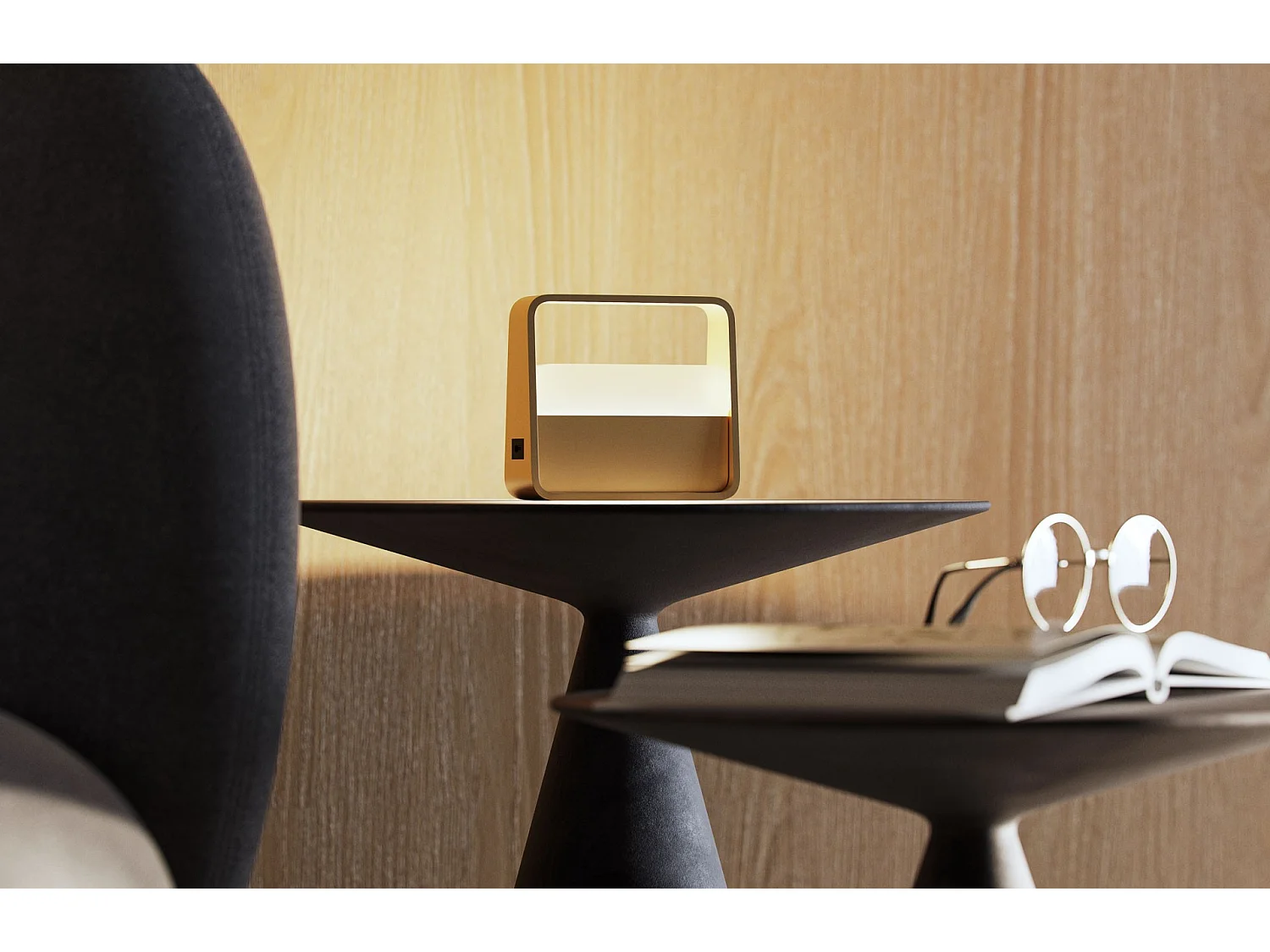 Draagbare tafellamp 2W 180º dimbare LED 3000K geborsteld goud, 3,5 uur batterijduur, elegant ontwerp IP20 - Beneito & Faure