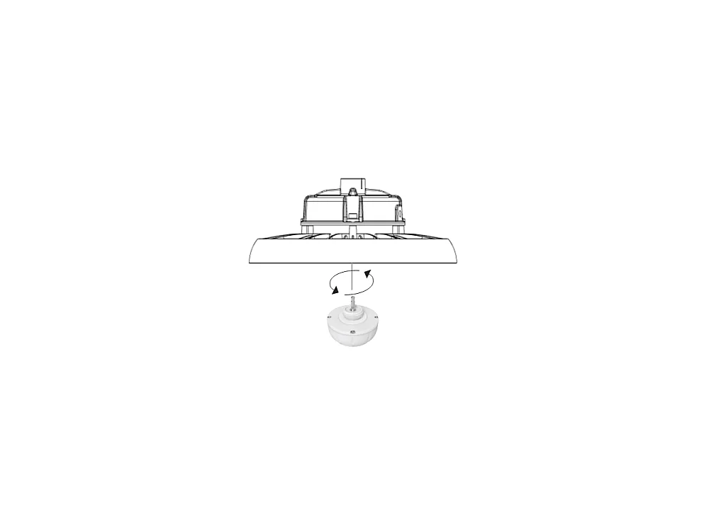 Capteur de présence micro-ondes et crépusculaire pour UFO 100W et 150W Alcapower Distance de détection 12m