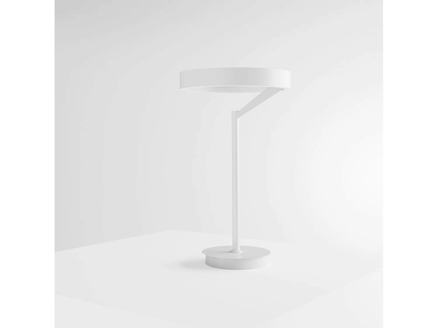 Criseide L witte tafellamp - 30W LED dubbele emissie 1500lm 3000K drukknopdimbaar aluminium en siliconen - Gea Luce