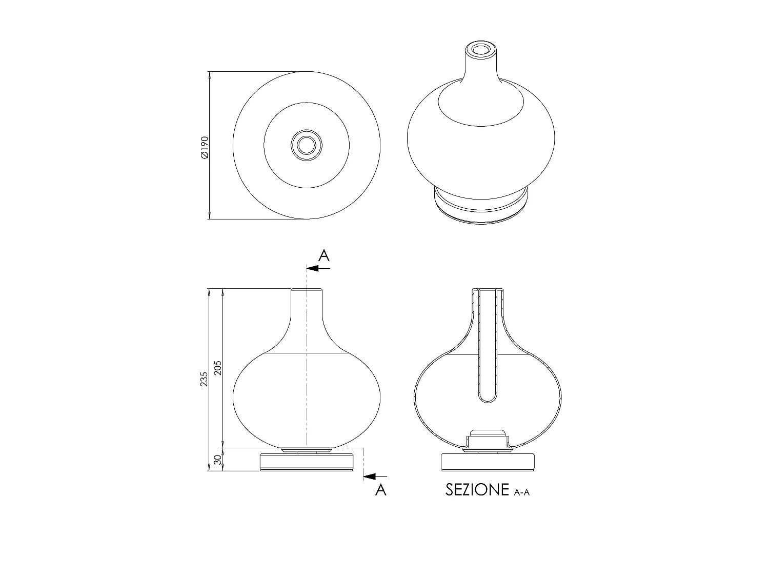 Lampa stołowa Crodo Amethyst 7W, zintegrowana dioda LED CCT 2700K-3000K-4000K, ściemniana dotykowo, szkło borokrzemianowe i metal - Crodo