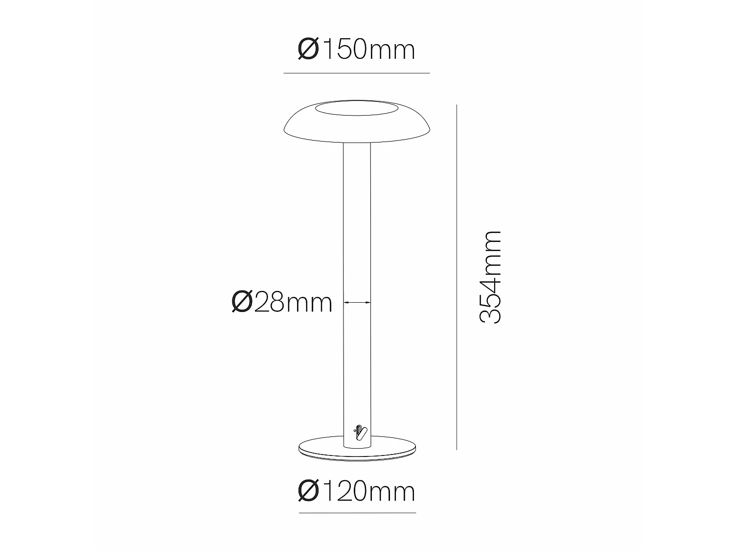 Beneito & Faure Draagbare LED-tafellamp voor meisjes, 2W IP65 Dimbaar, 2000K/3100K/5000K, Matzwart, Geschikt voor Binnen- en Buitengebruik