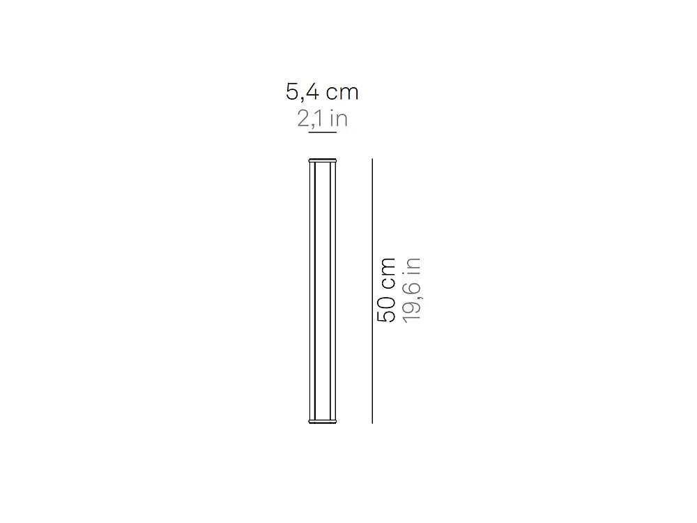 Pencil - Zafferano batterijgevoede lichtmodule, klein, draagbaar en oplaadbaar, IP65, touchdimmer, hoogte 50 cm, wit