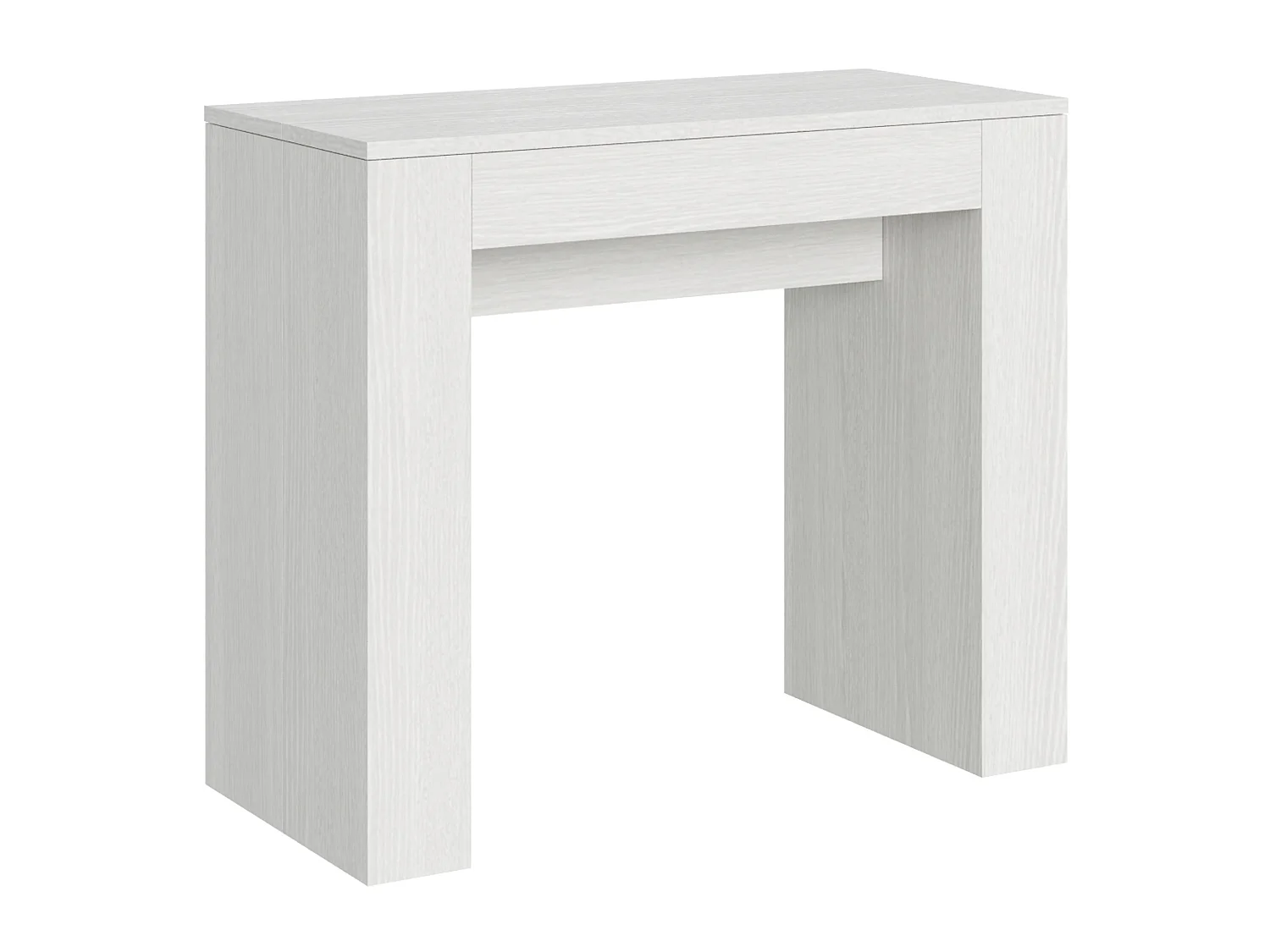 Rozkładany stół konsolowy 90x42/302 cm Modem biały jesion