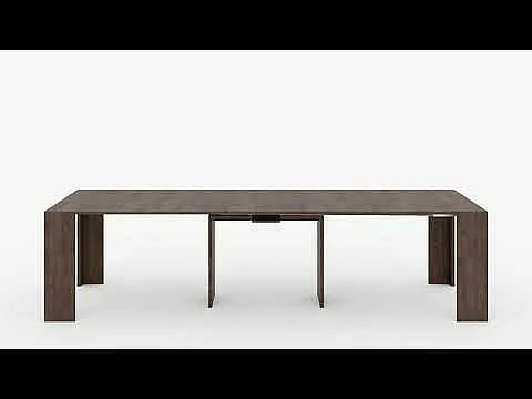 Rozkładany stół konsolowy 90x42/302 cm Mia orzech