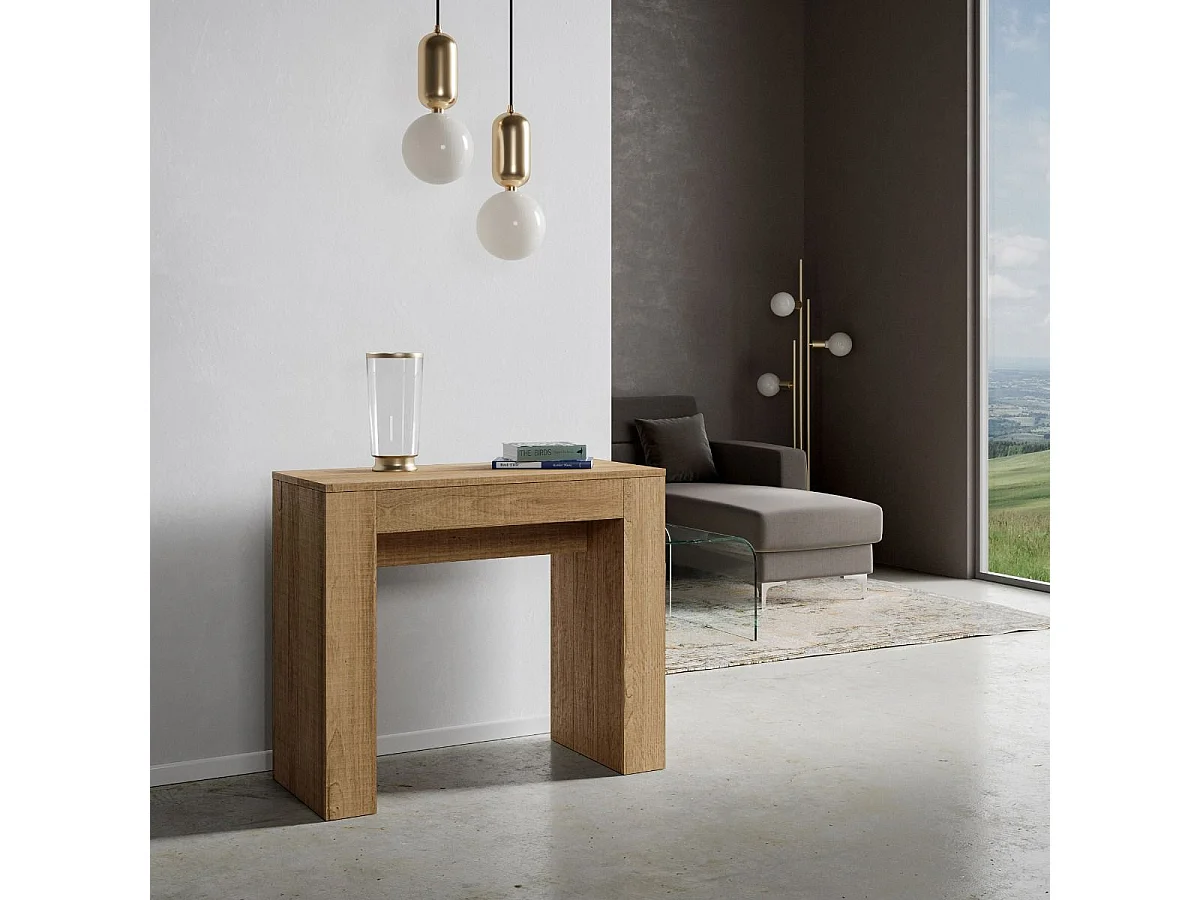 Konsola rozkładana 90x42/198 cm Modem Small dąb naturalny