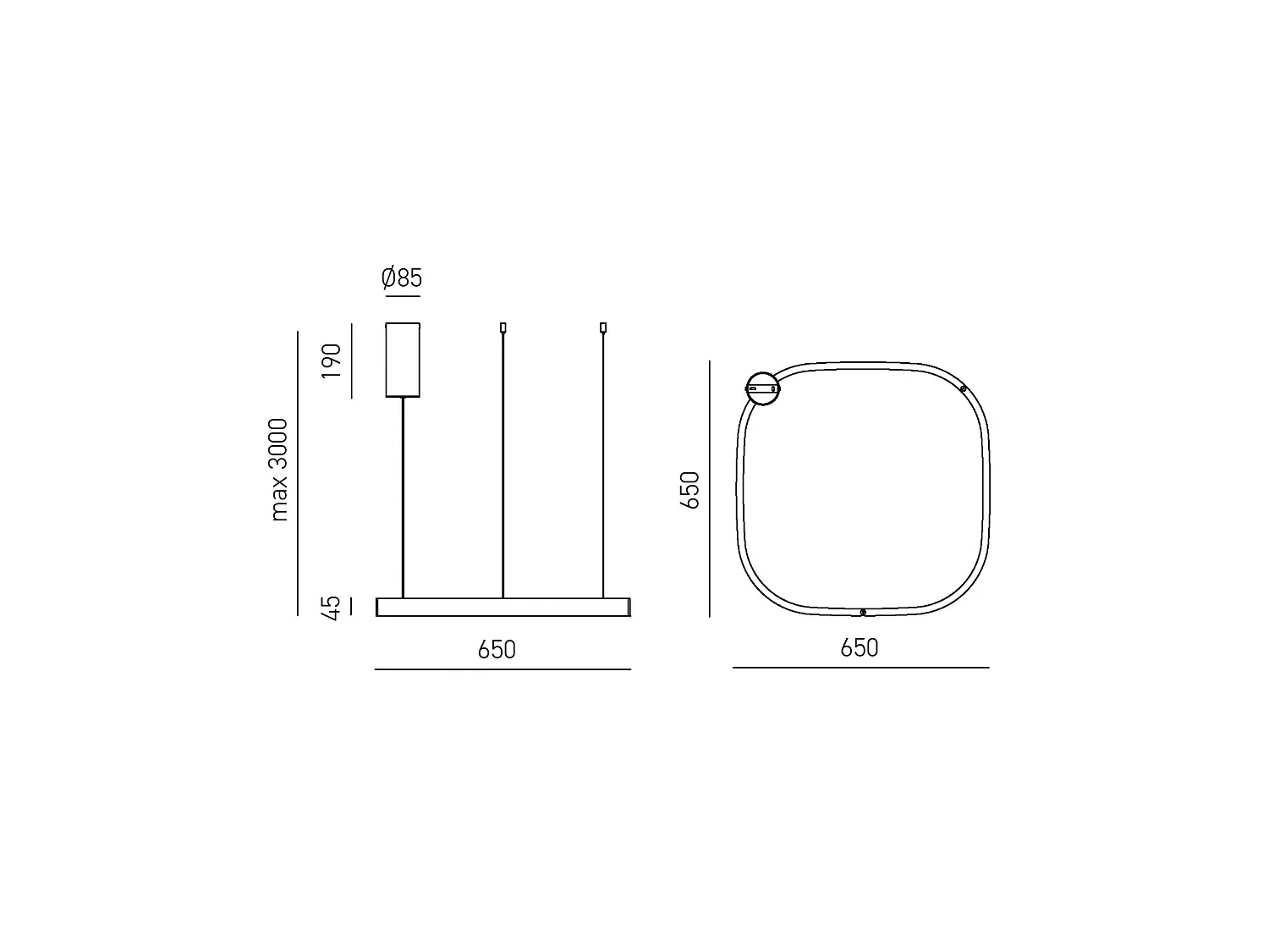 CRISEIDE S/1P Q Hanglamp - 60W LED 3000K Dimbaar in Satijnwit, Aluminium Frame, Siliconen Diffuser - Gealuce